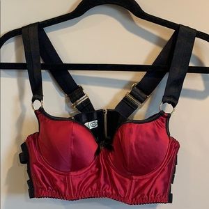 Bordelle Silk Harness Bodice Bra Sz S